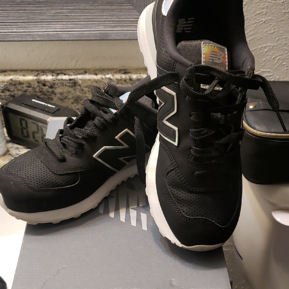 New Balance Black and White Athletic Shoes